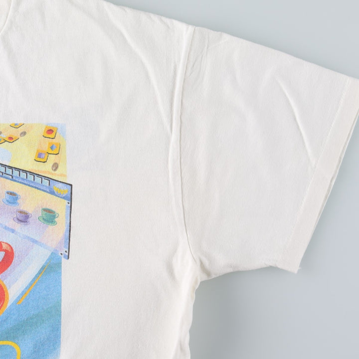 90'S Hanes Powersoft Advertising T-Shirt, Made in USA, Men's XL equivalent, Vintage cotton white type Vintage Second Hand