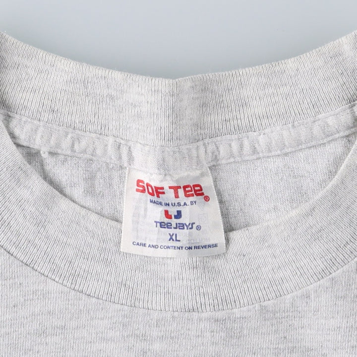 ~90'S Tee Jays SOF TEE BASIC Basic Advertising T-Shirt Made in USA Men's XL equivalent Vintage cotton gray type Vintage Second Hand