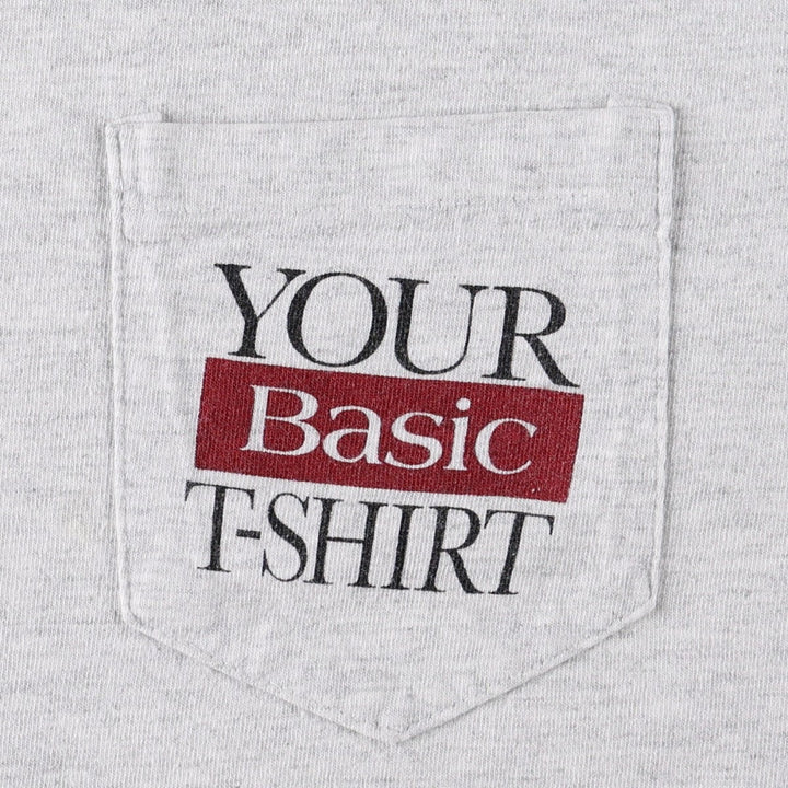 ~90'S Tee Jays SOF TEE BASIC Basic Advertising T-Shirt Made in USA Men's XL equivalent Vintage cotton gray type Vintage Second Hand