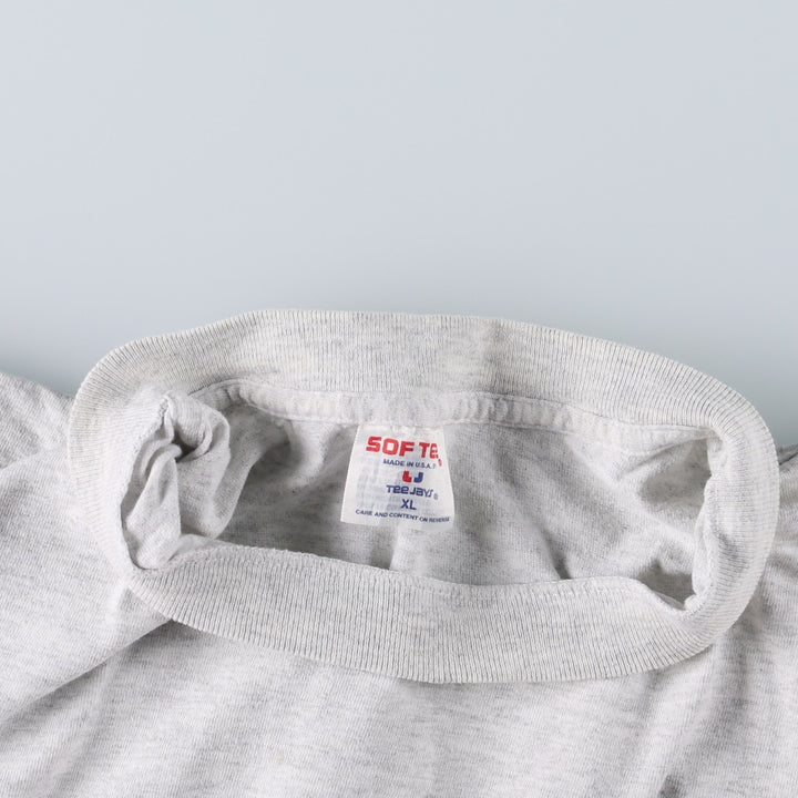 ~90'S Tee Jays SOF TEE BASIC Basic Advertising T-Shirt Made in USA Men's XL equivalent Vintage cotton gray type Vintage Second Hand