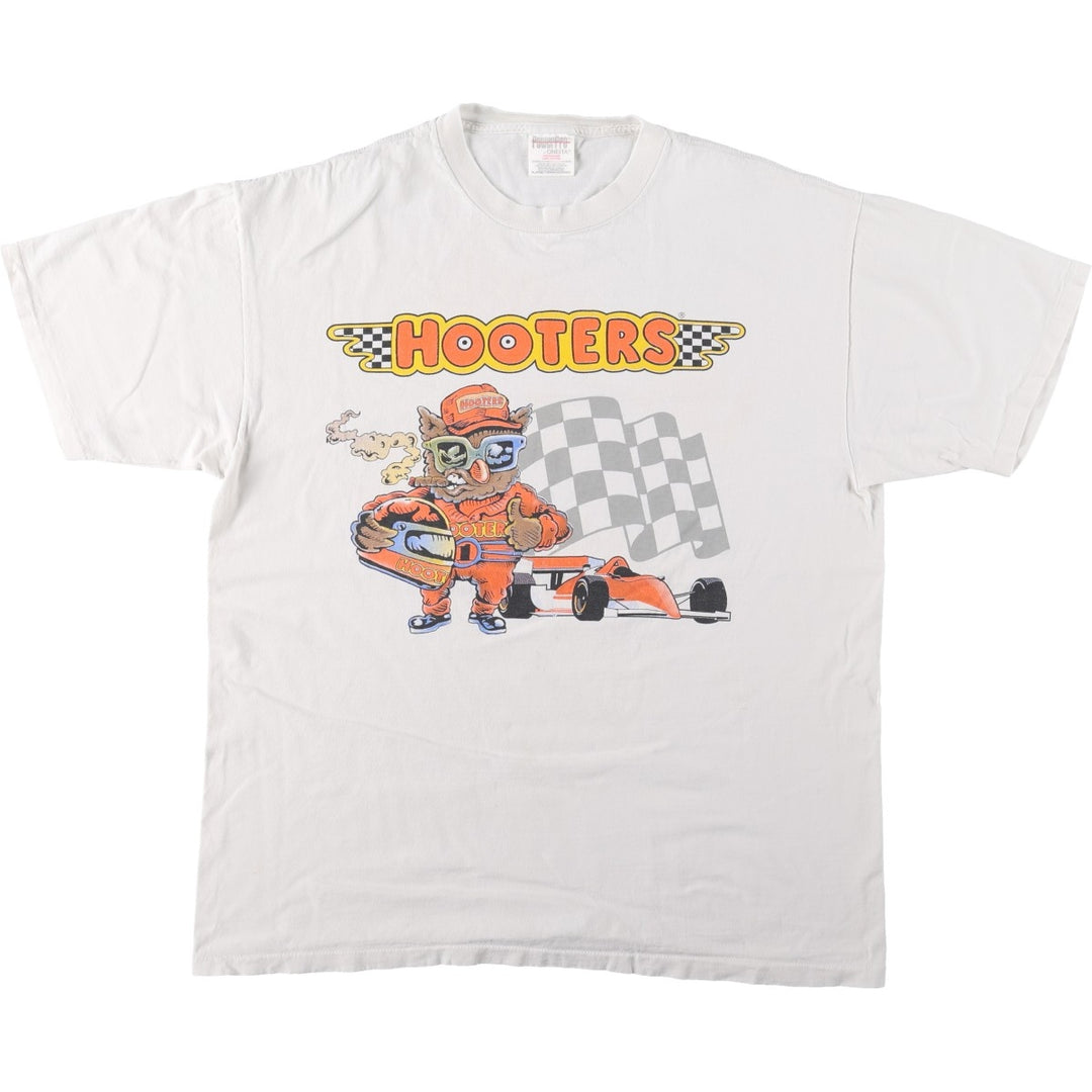 90'S ONEITA PowerPro HOOTERS Advertising T-Shirt, Men's XL equivalent, Vintage cotton white type Vintage Second Hand