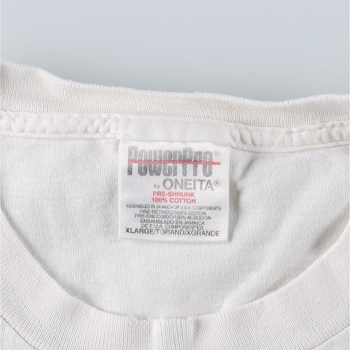 90'S ONEITA PowerPro HOOTERS Advertising T-Shirt, Men's XL equivalent, Vintage cotton white type Vintage Second Hand