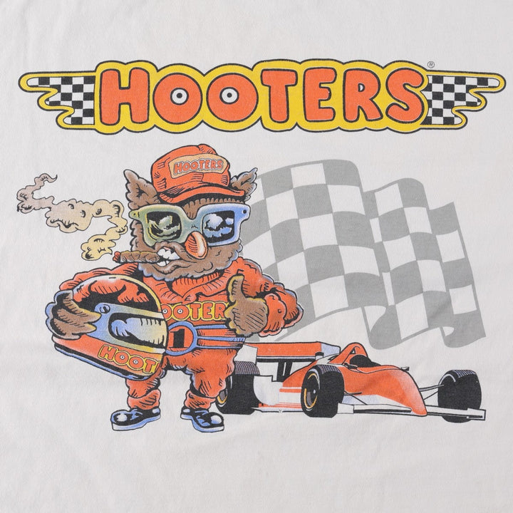90'S ONEITA PowerPro HOOTERS Advertising T-Shirt, Men's XL equivalent, Vintage cotton white type Vintage Second Hand