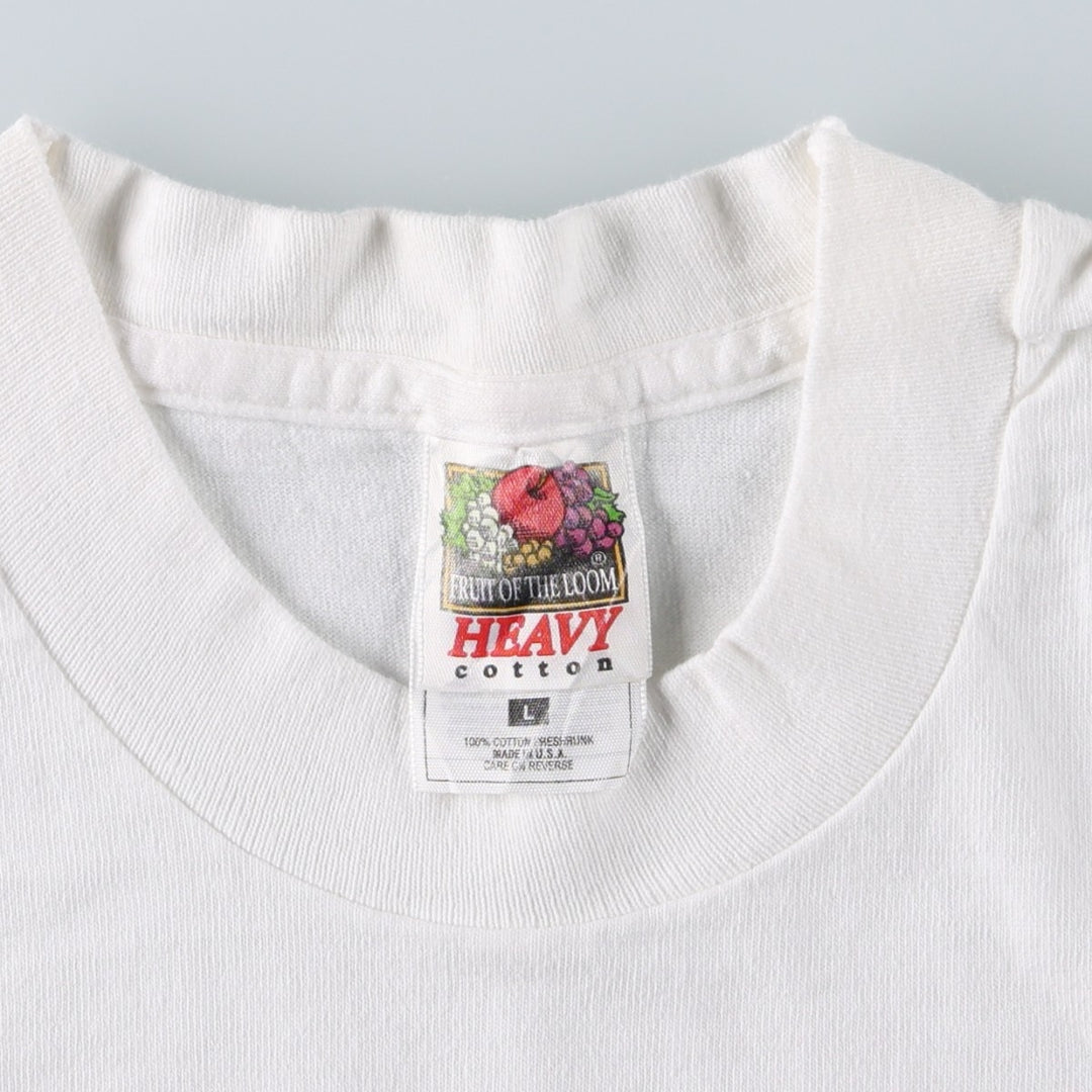 90'S Fruit of the Loom Dr. Pepper Advertising T-Shirt, Made in USA, Men's Size L (approx.), Vintage cotton white type Vintage Second Hand