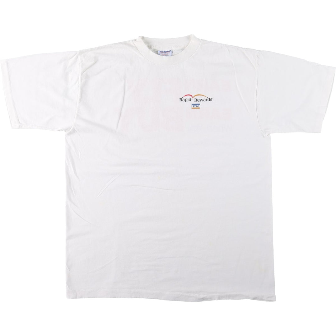 90'S All Sport PRO WEIGHT VISA Advertising T-Shirt, Made in USA, Men's XL equivalent, Vintage cotton white type Vintage Second Hand