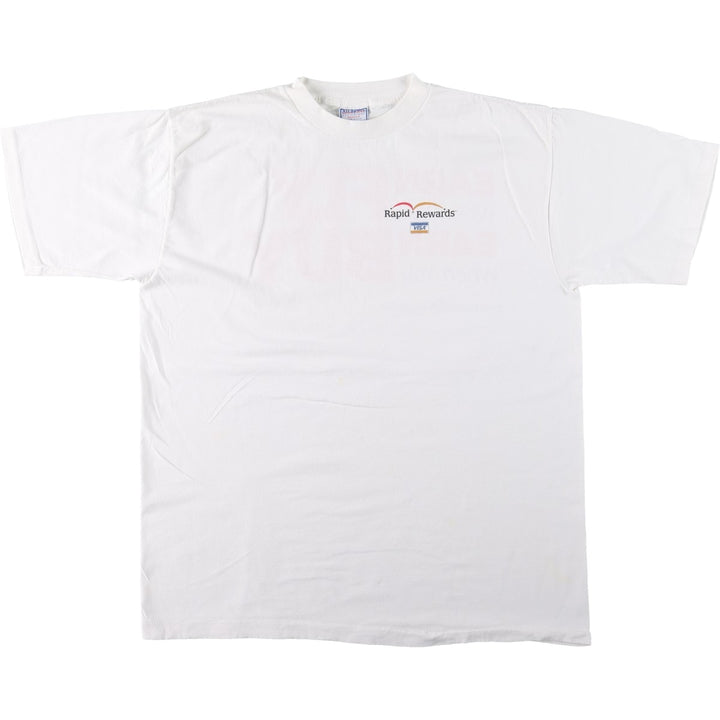 90'S All Sport PRO WEIGHT VISA Advertising T-Shirt, Made in USA, Men's XL equivalent, Vintage cotton white type Vintage Second Hand