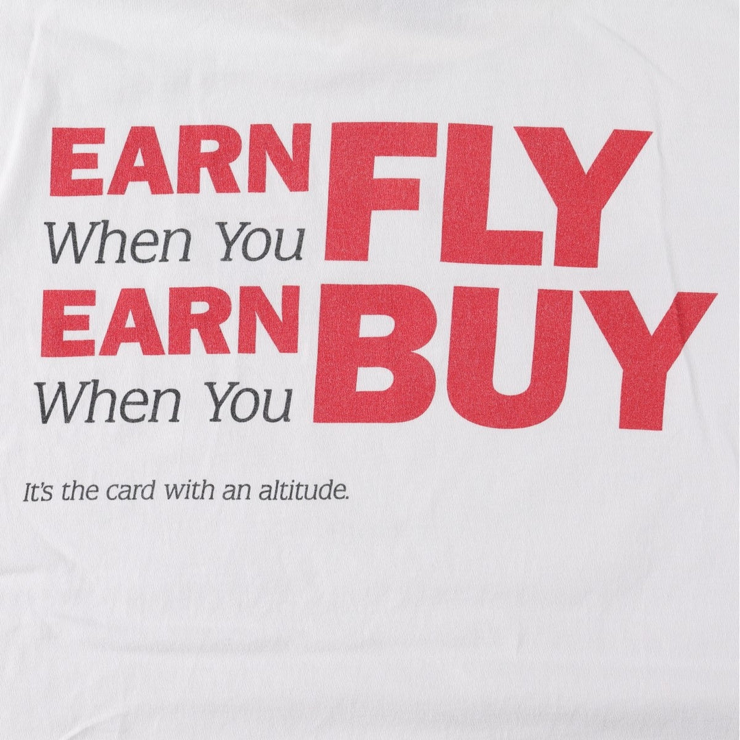 90'S All Sport PRO WEIGHT VISA Advertising T-Shirt, Made in USA, Men's XL equivalent, Vintage cotton white type Vintage Second Hand