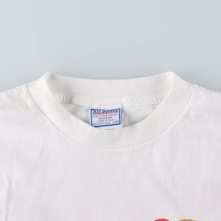 90'S All Sport PRO WEIGHT VISA Advertising T-Shirt, Made in USA, Men's XL equivalent, Vintage cotton white type Vintage Second Hand