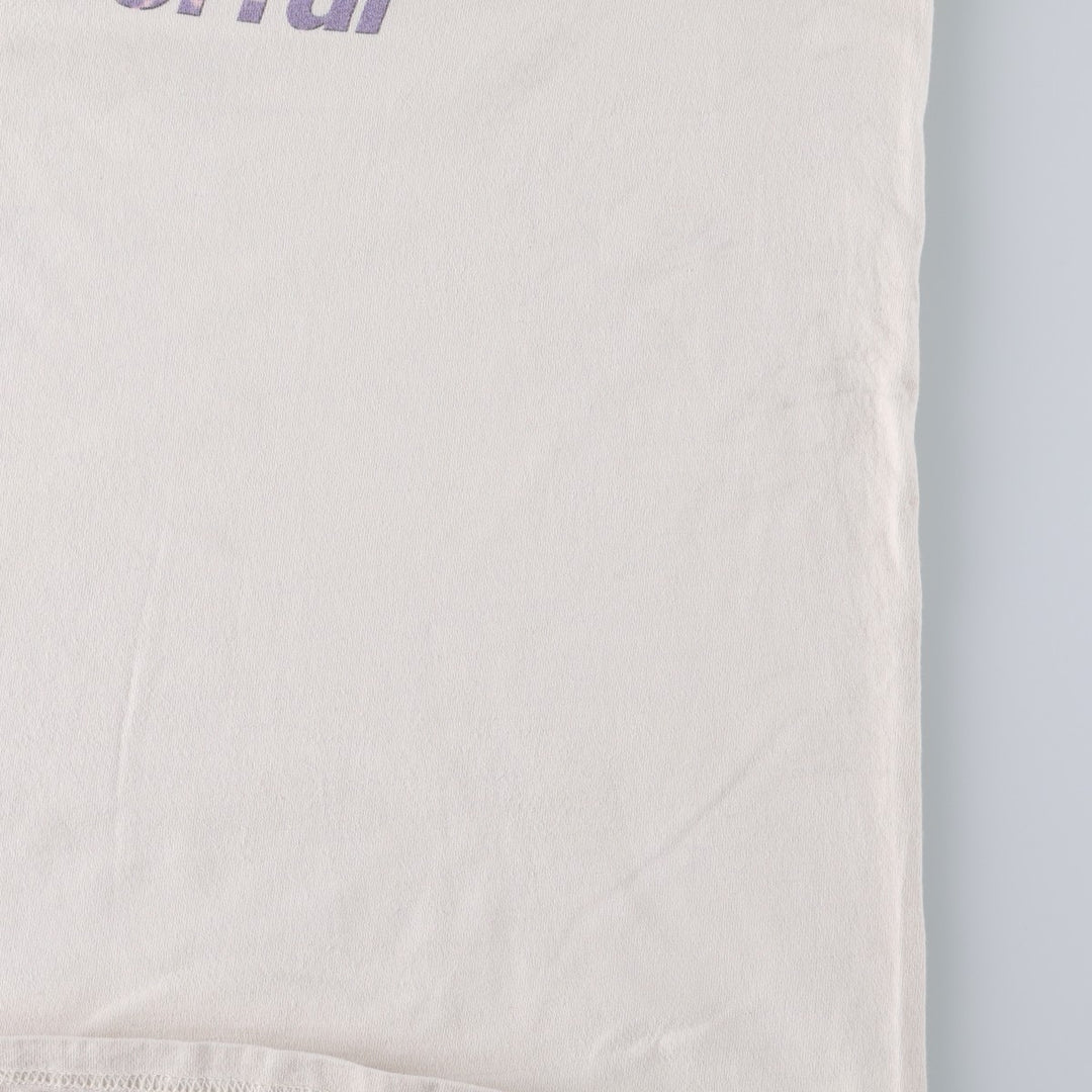 90'S Fruit of the Loom LOFTEEZ Advertising T-Shirt, Made in USA, Men's XL equivalent, Crew Neck (Round Neck), Vintage. cotton white type Vintage Second Hand