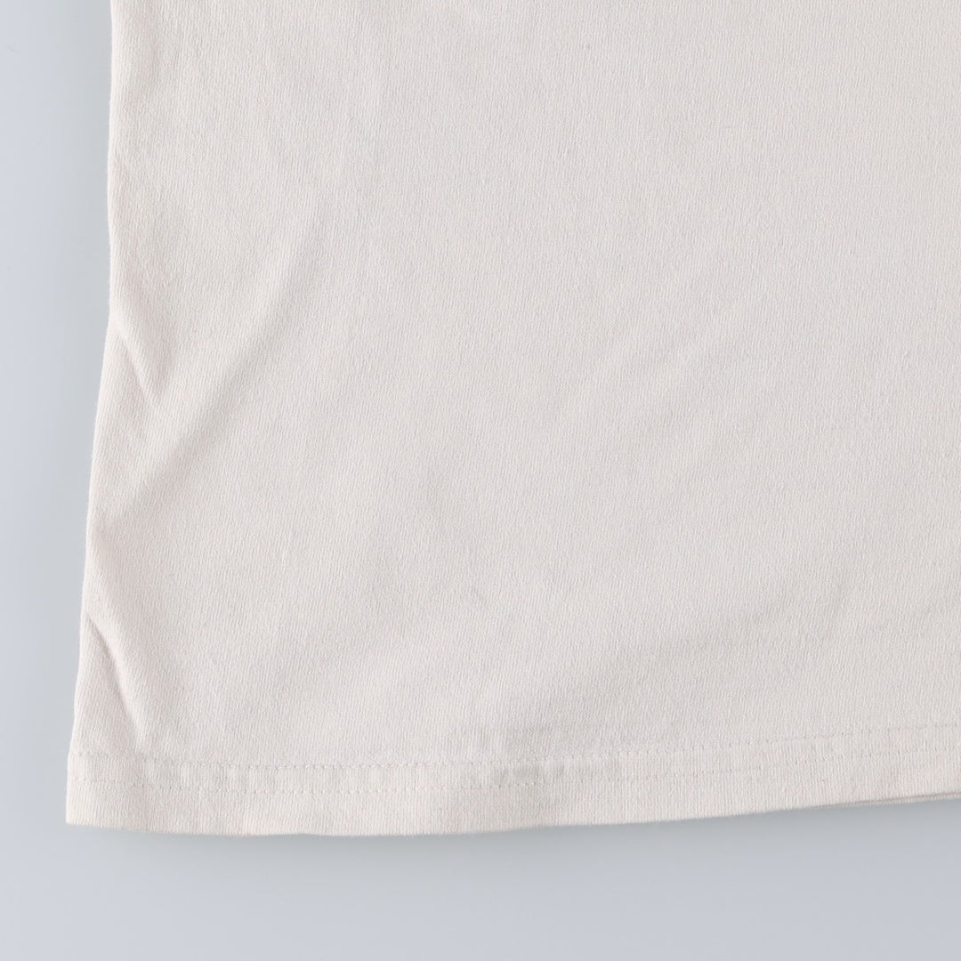 90'S Fruit of the Loom LOFTEEZ Advertising T-Shirt, Made in USA, Men's XL equivalent, Crew Neck (Round Neck), Vintage. cotton white type Vintage Second Hand