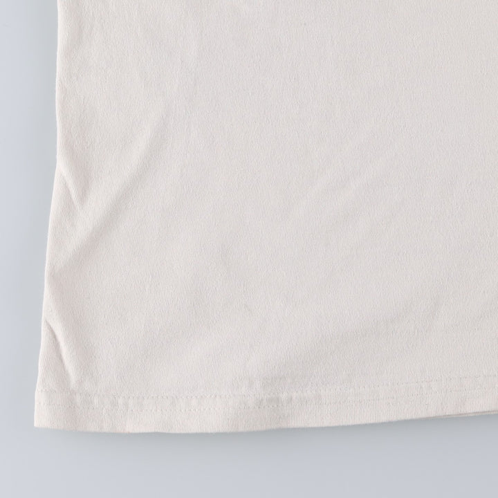90'S Fruit of the Loom LOFTEEZ Advertising T-Shirt, Made in USA, Men's XL equivalent, Crew Neck (Round Neck), Vintage. cotton white type Vintage Second Hand