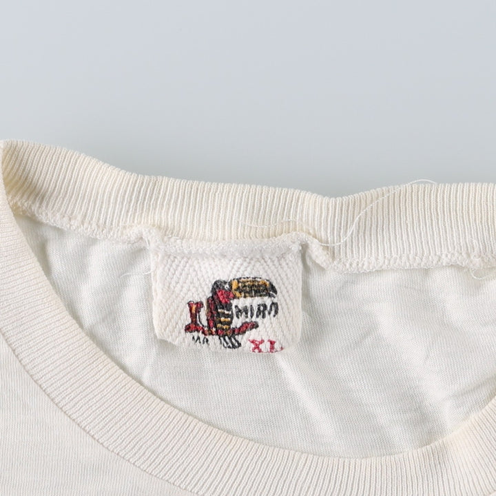 MIRO CORONA EXTRA Advertising T-Shirt (Men's XL equivalent) cotton white type Vintage Second Hand