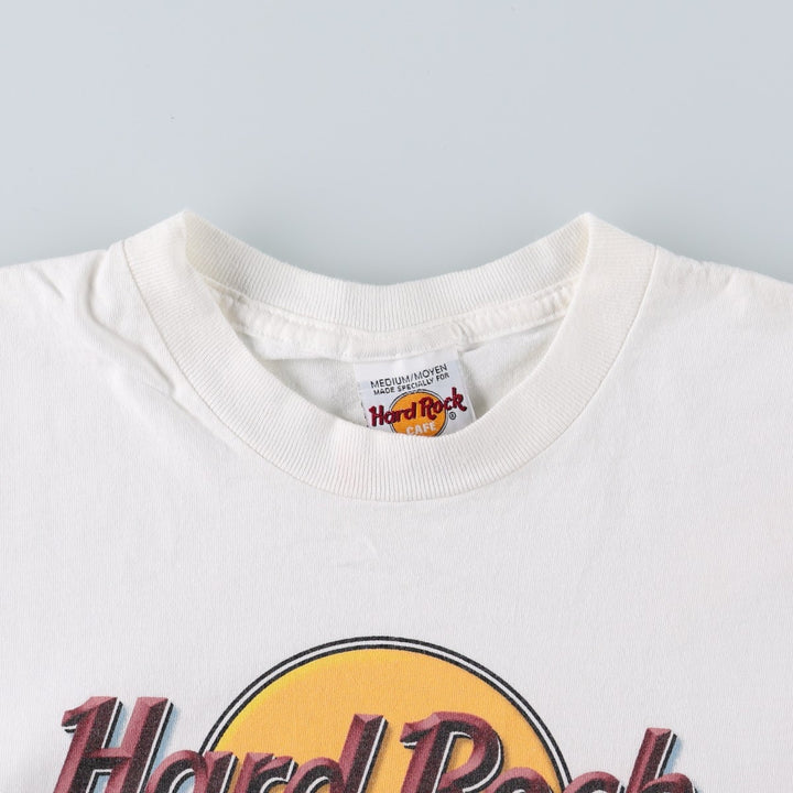 90'S HARD ROCK CAFE Hard Rock Cafe Advertising T-shirt Made in USA Men's M Vintage cotton white type Vintage Second Hand