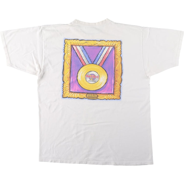 HARD ROCK CAFE Hard Rock Cafe Advertising T-shirt Made in USA Men's XL cotton white type Vintage Second Hand