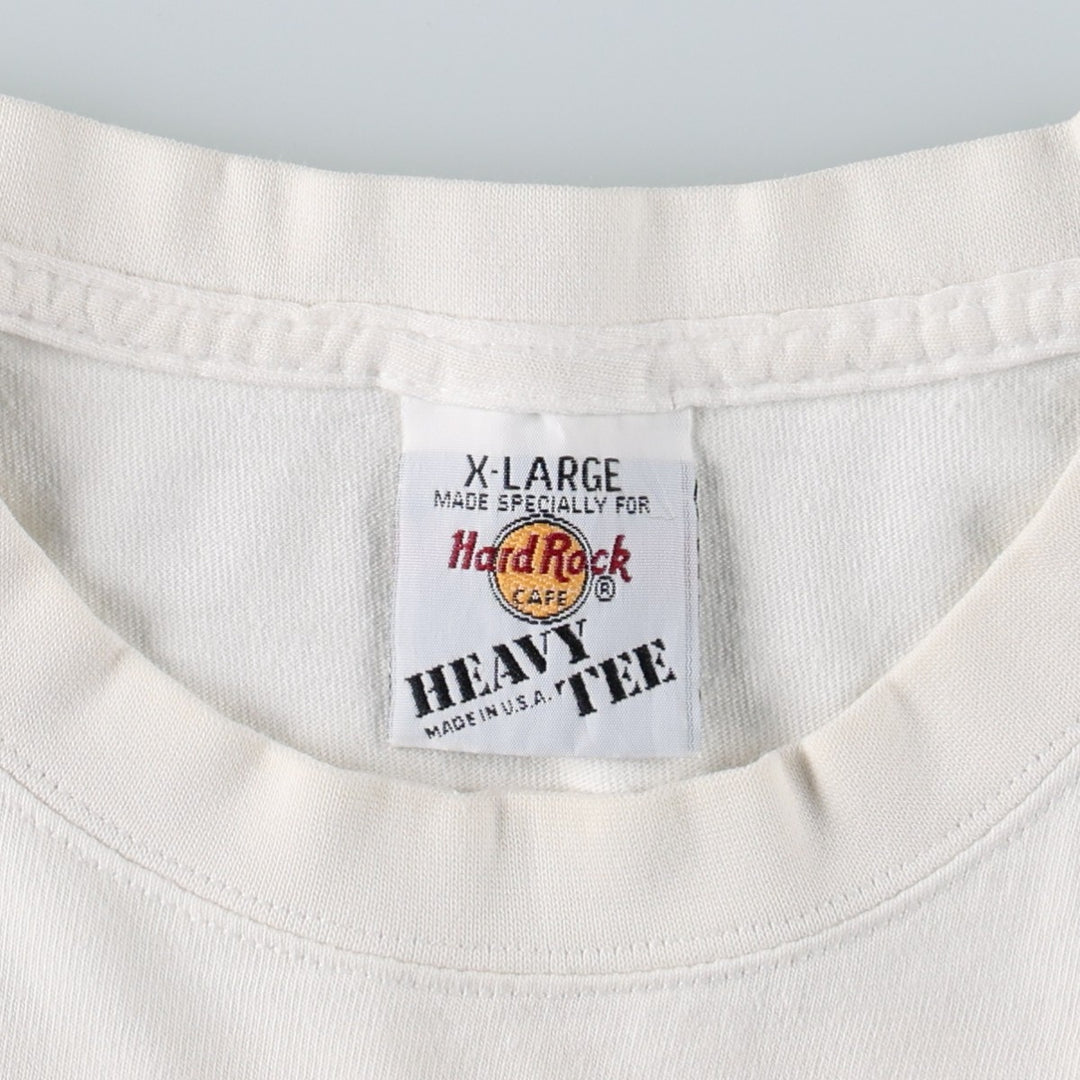 HARD ROCK CAFE Hard Rock Cafe Advertising T-shirt Made in USA Men's XL cotton white type Vintage Second Hand