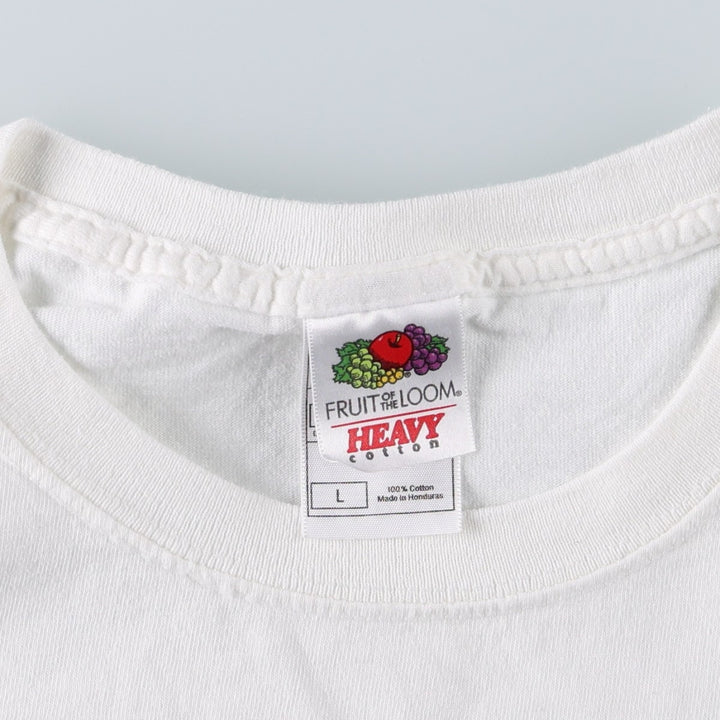 Fruit of the Loom Heavy Cotton Bud Light Advertising T-Shirt (Men's Size L) cotton white type Vintage Second Hand