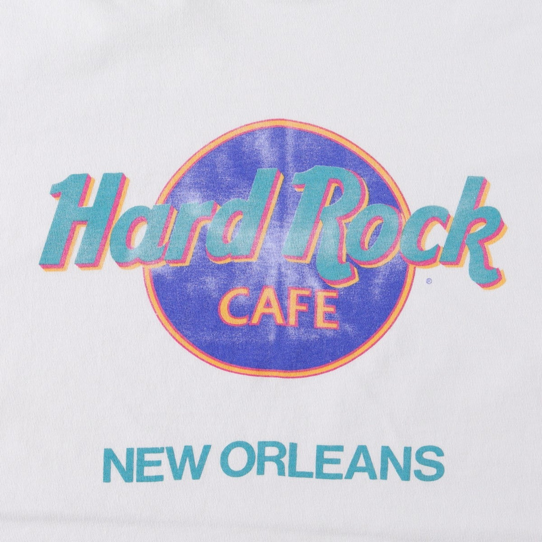 ~90'S Hard Rock Cafe Advertising T-Shirt, Made in USA, Men's XL equivalent, Vintage cotton white type Vintage Second Hand