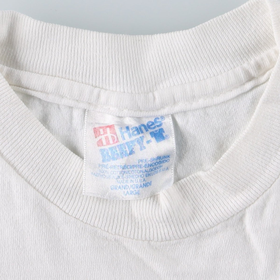Hanes BEEFY-T CENTURY 21 Advertising T-Shirt, Made in USA, Men's Size L (approx.) cotton white type Vintage Second Hand