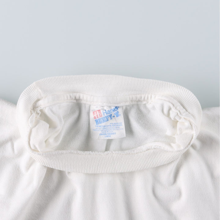 Hanes BEEFY-T CENTURY 21 Advertising T-Shirt, Made in USA, Men's Size L (approx.) cotton white type Vintage Second Hand
