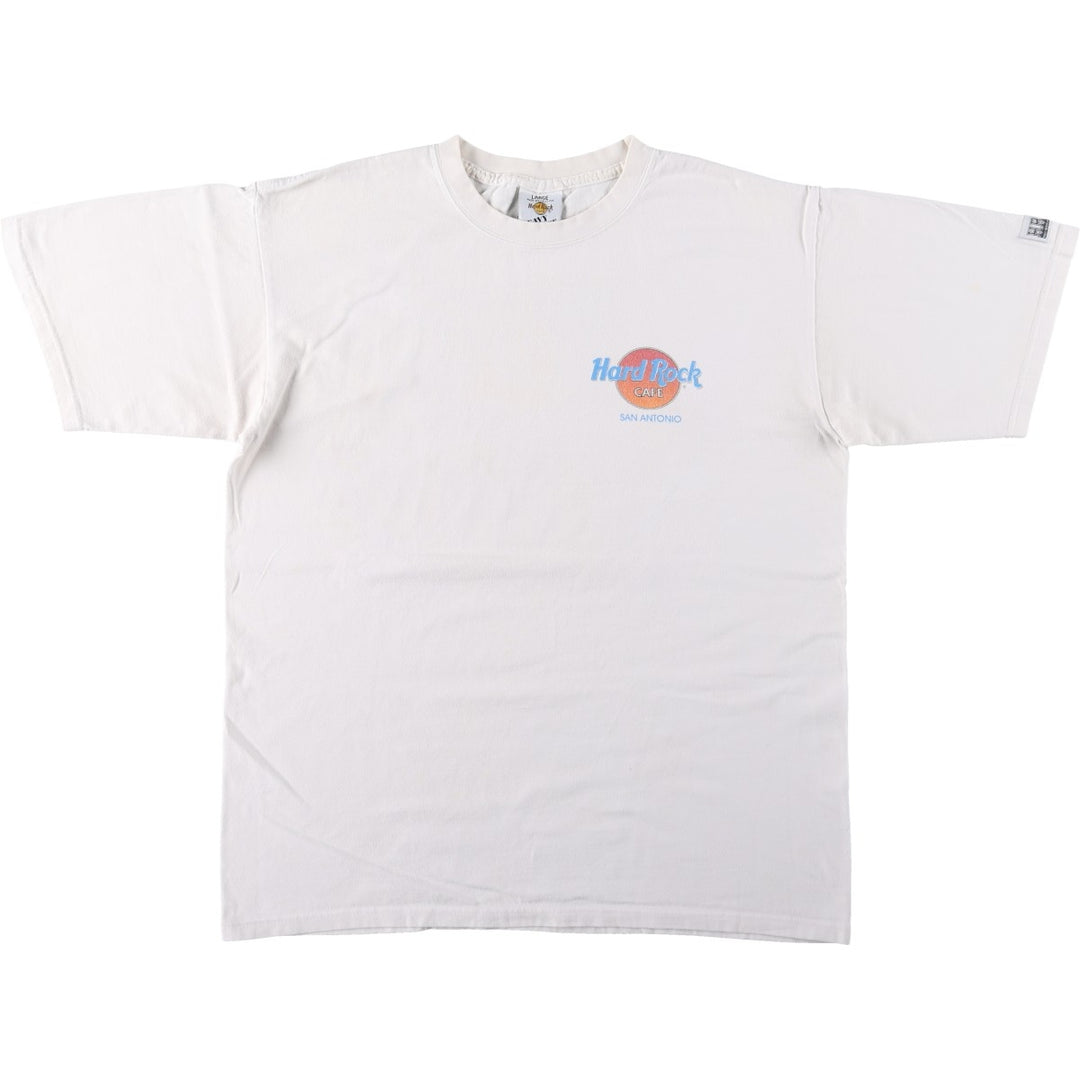 90'S HARD ROCK CAFE Hard Rock Cafe Advertising T-shirt Made in USA Men's L Vintage cotton white type Vintage Second Hand