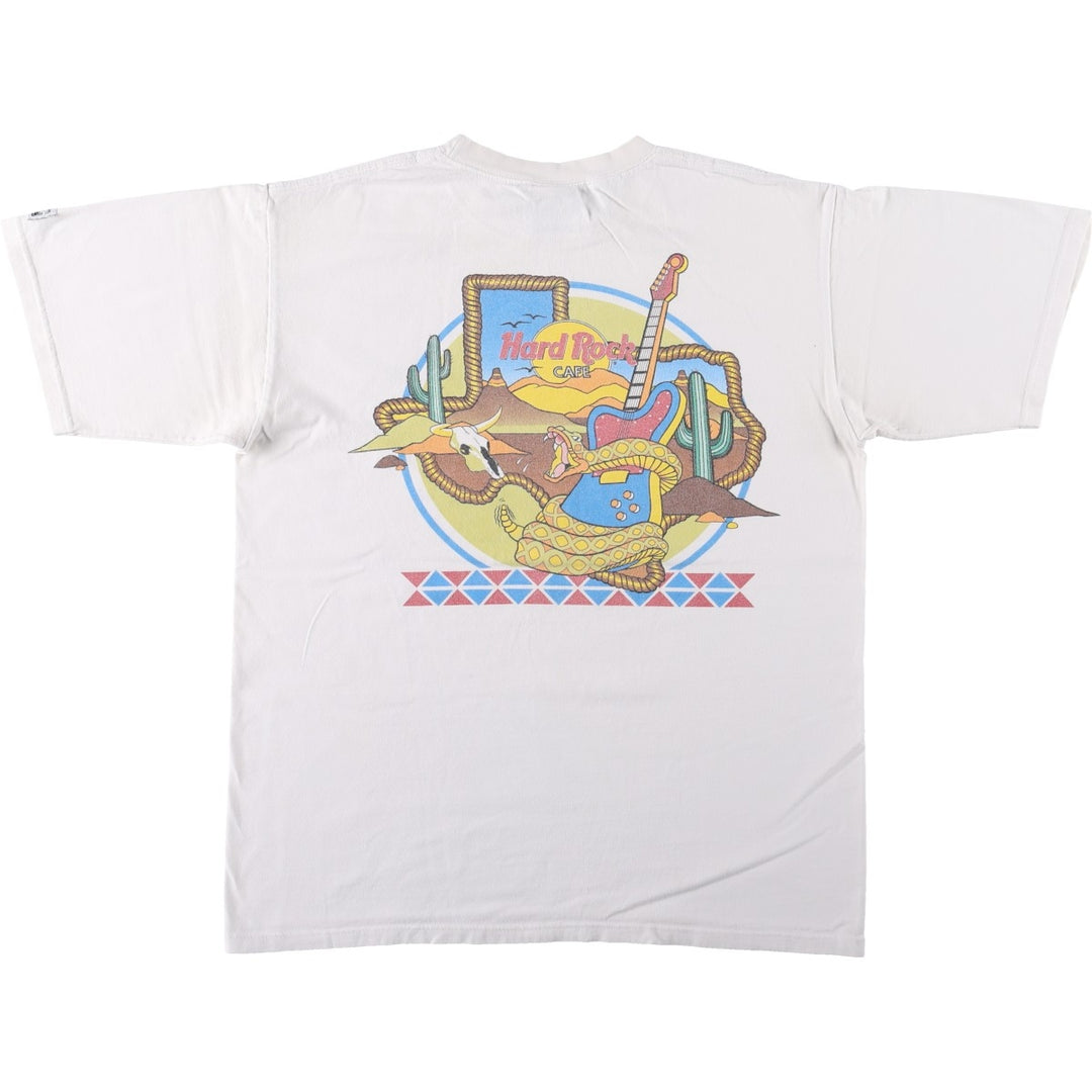 90'S HARD ROCK CAFE Hard Rock Cafe Advertising T-shirt Made in USA Men's L Vintage cotton white type Vintage Second Hand