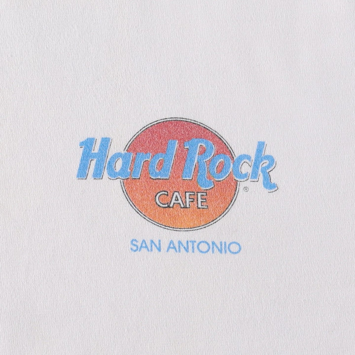 90'S HARD ROCK CAFE Hard Rock Cafe Advertising T-shirt Made in USA Men's L Vintage cotton white type Vintage Second Hand
