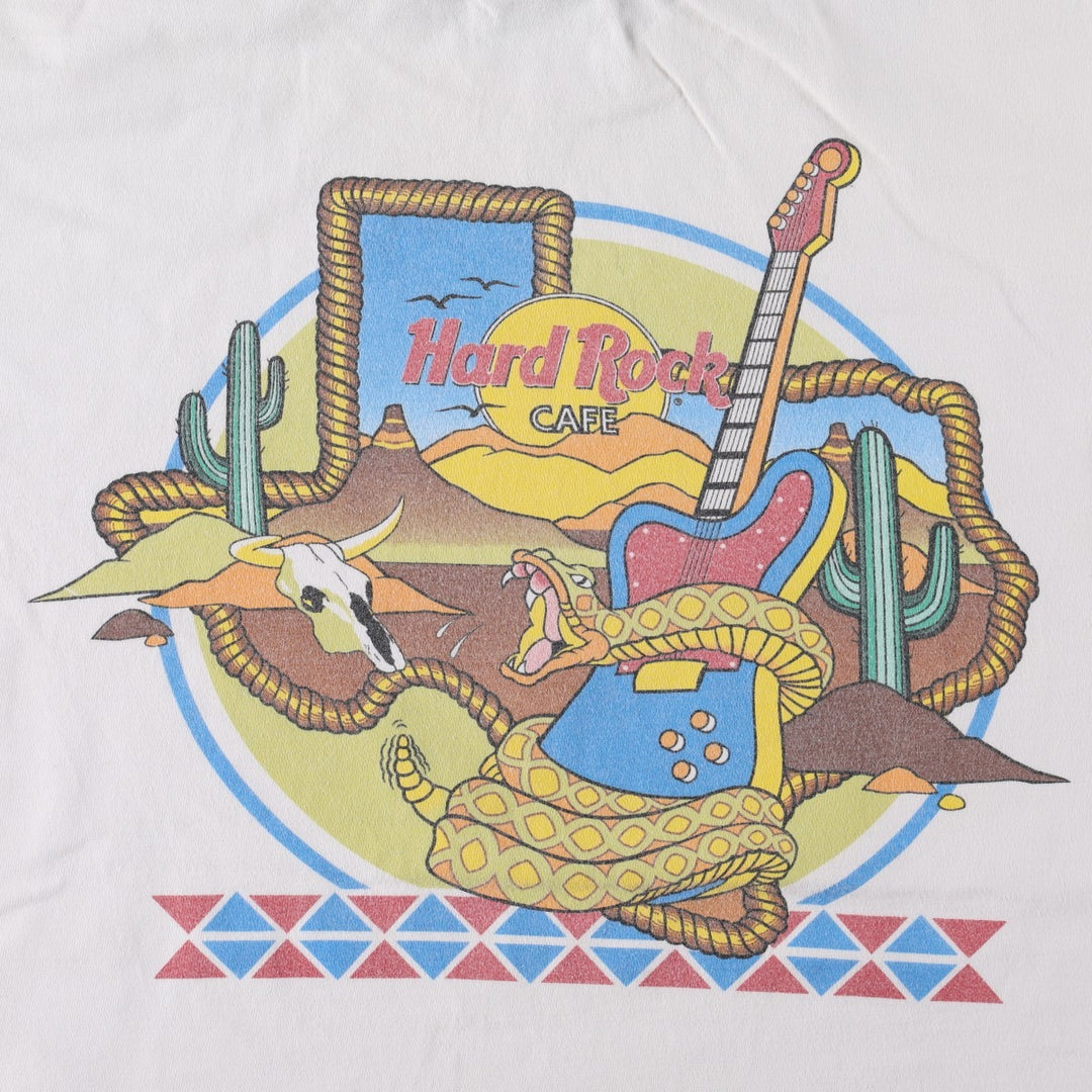 90'S HARD ROCK CAFE Hard Rock Cafe Advertising T-shirt Made in USA Men's L Vintage cotton white type Vintage Second Hand