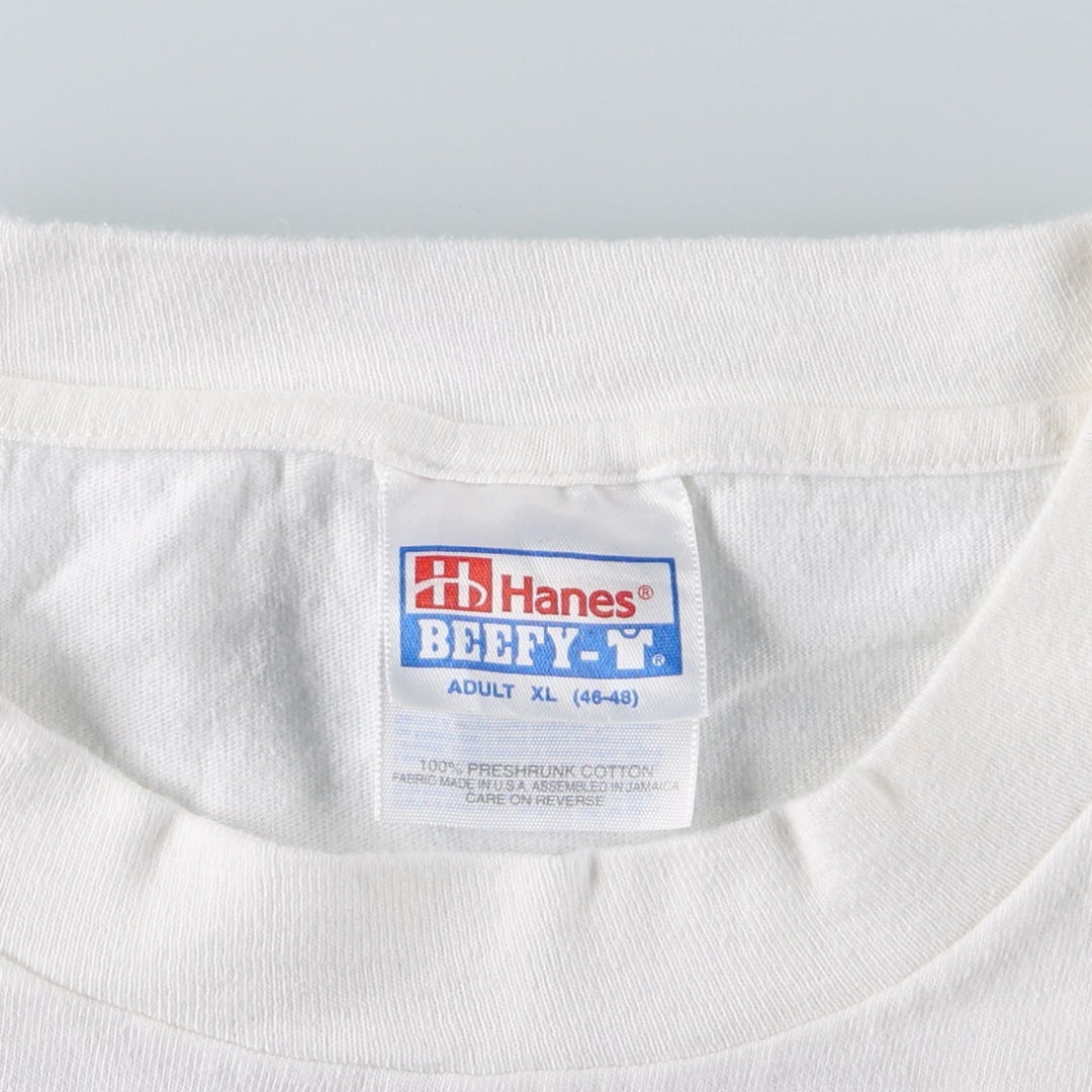 90'S Hanes BEEFY-T FOX NEWS Advertising T-Shirt, Men's XL equivalent, Vintage cotton white type Vintage Second Hand