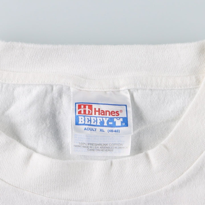 90'S Hanes BEEFY-T FOX NEWS Advertising T-Shirt, Men's XL equivalent, Vintage cotton white type Vintage Second Hand