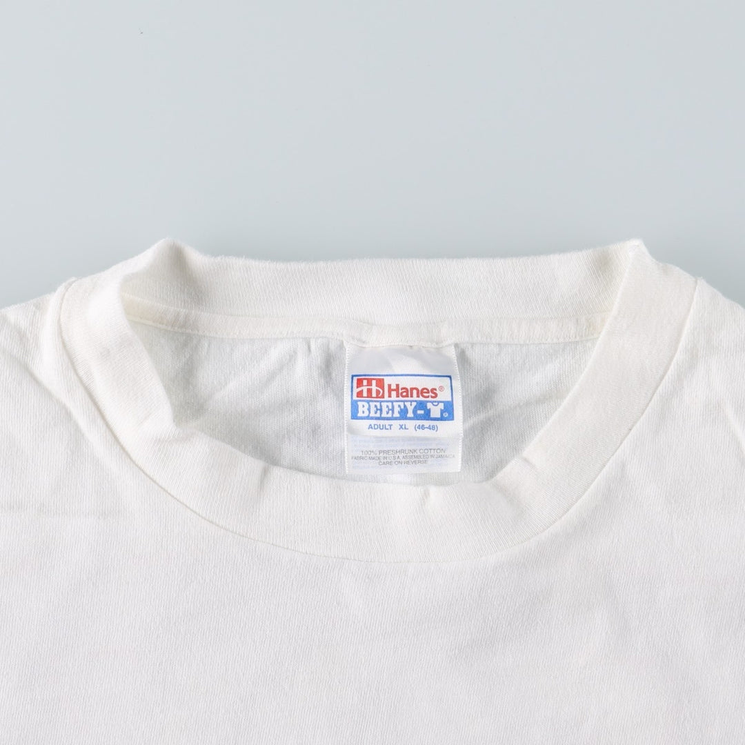 90'S Hanes BEEFY-T FOX NEWS Advertising T-Shirt, Men's XL equivalent, Vintage cotton white type Vintage Second Hand