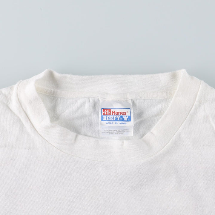 90'S Hanes BEEFY-T FOX NEWS Advertising T-Shirt, Men's XL equivalent, Vintage cotton white type Vintage Second Hand