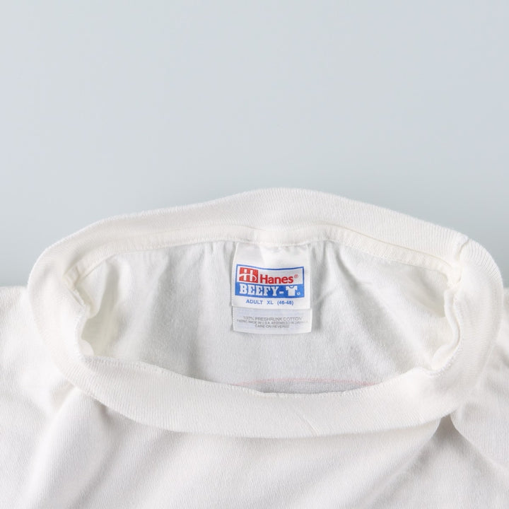 90'S Hanes BEEFY-T FOX NEWS Advertising T-Shirt, Men's XL equivalent, Vintage cotton white type Vintage Second Hand