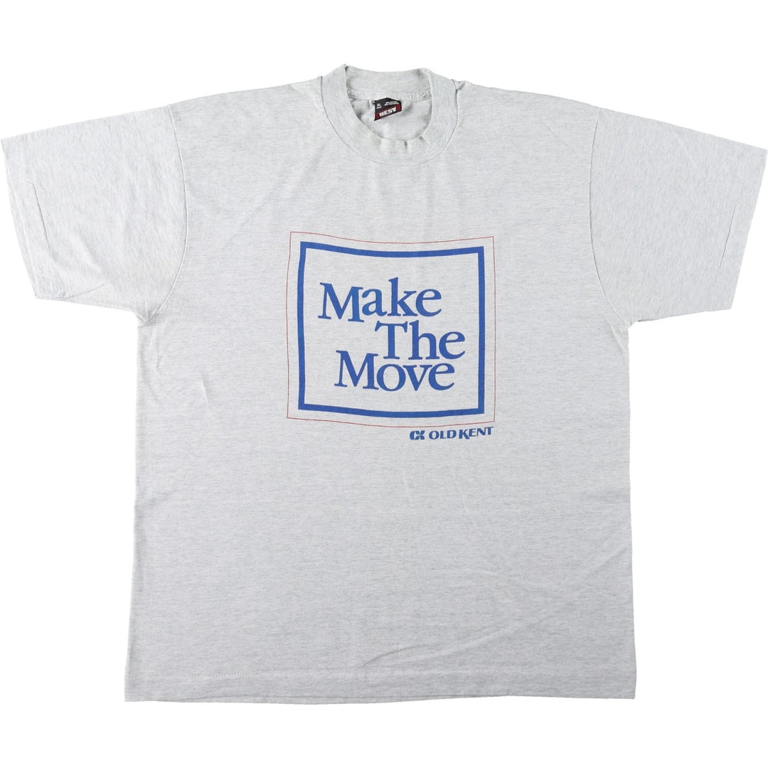 90'S Fruit of the Loom Best Advertising T-Shirt, Made in USA, Men's XL equivalent, Vintage cotton pale white type Vintage Second Hand