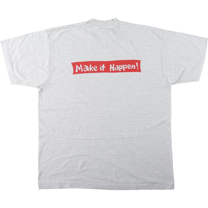 90'S Fruit of the Loom Best Advertising T-Shirt, Made in USA, Men's XL equivalent, Vintage cotton pale white type Vintage Second Hand