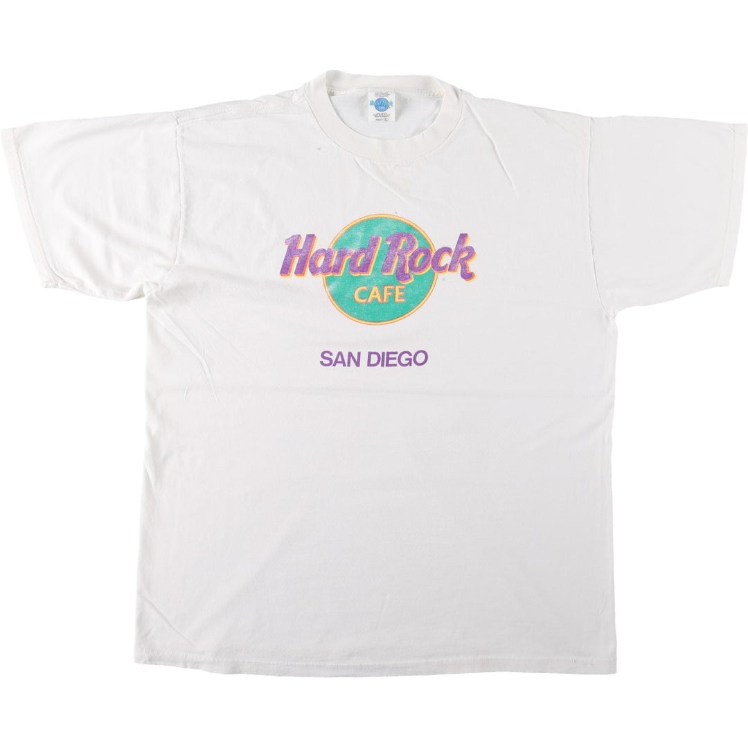 90'S HARD ROCK CAFE Hard Rock Cafe Advertising T-shirt Made in USA Men's XL Vintage cotton white type Vintage Second Hand