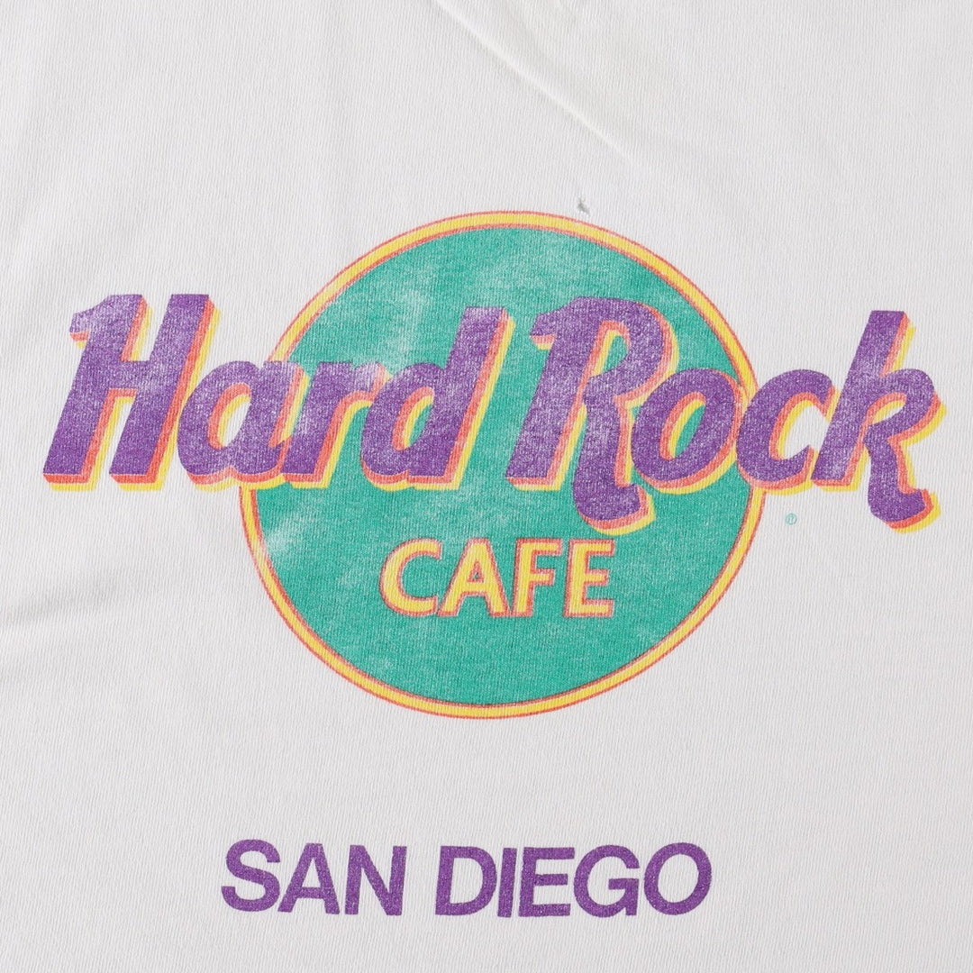 90'S HARD ROCK CAFE Hard Rock Cafe Advertising T-shirt Made in USA Men's XL Vintage cotton white type Vintage Second Hand