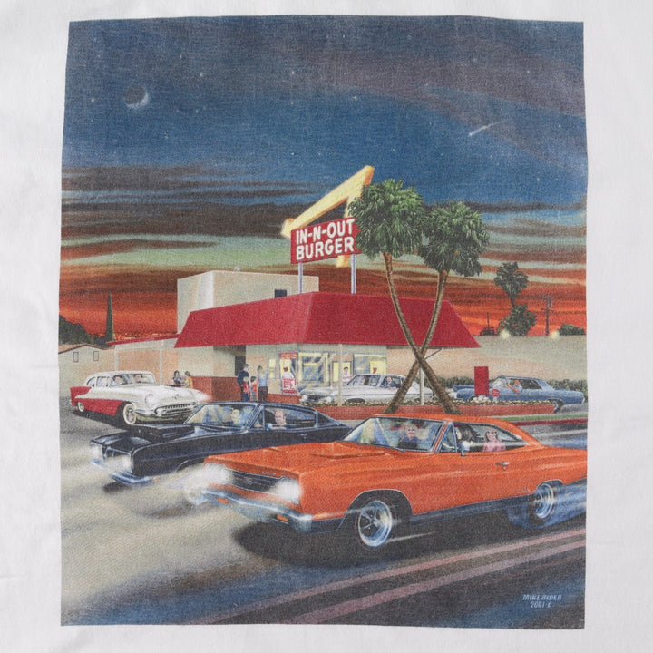 2000'S Hanes BEEFY-T IN-N-OUT BURGER advertising T-shirt, men's size XL (approx.) cotton white type Vintage Second Hand