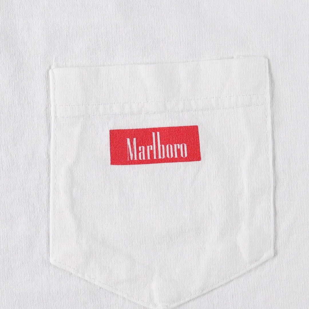 90'S MARLBORO COUNTRY STORE Marlboro Advertising T-shirt, Made in USA, Men's XL equivalent, Vintage cotton white type Vintage Second Hand