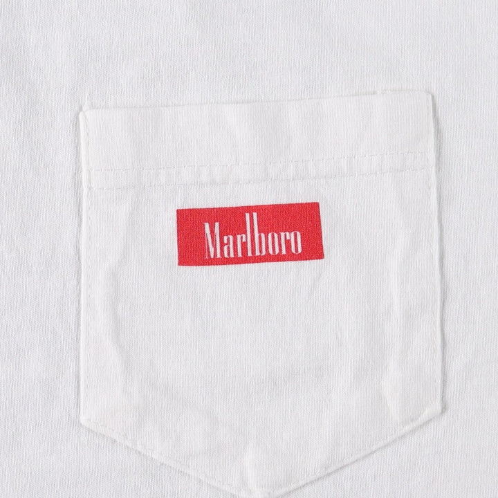90'S MARLBORO COUNTRY STORE Marlboro Advertising T-shirt, Made in USA, Men's XL equivalent, Vintage cotton white type Vintage Second Hand