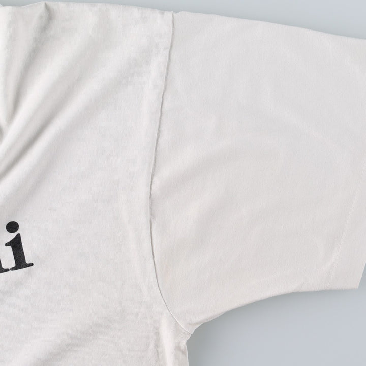 90'S Fruit of the Loom BEST Gekkeikan (Laurel Wreath) Advertising T-Shirt, Made in USA, Men's XL equivalent, Vintage cotton white type Vintage Second Hand