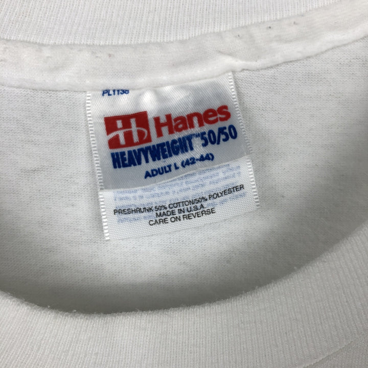 90'S Hanes HEAVYWEIGHT 50 cotton white type Vintage Second Hand