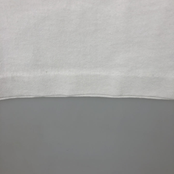 80'S TRENCH Print T-Shirt, Made in USA, Men's Size L (Equivalent), Vintage cotton white type Vintage Second Hand