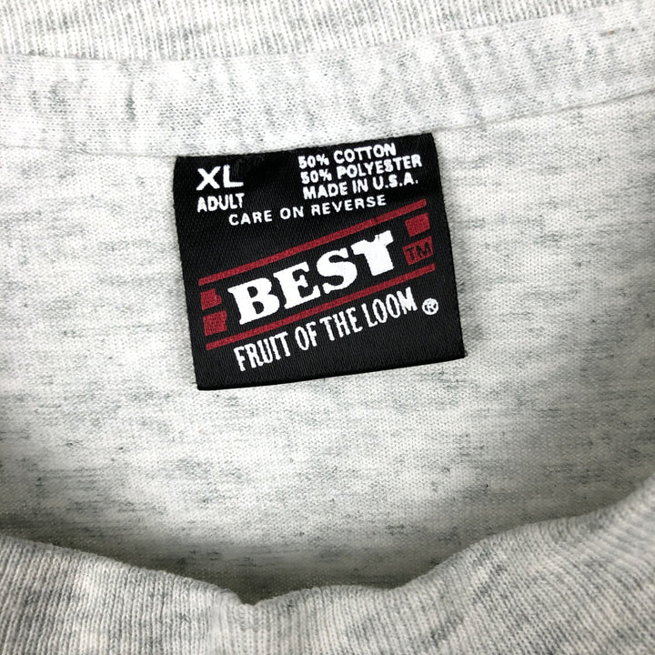 90'S Fruit of the Loom Best Printed T-shirt, Made in USA, Men's XL, Vintage cotton white type Vintage Second Hand