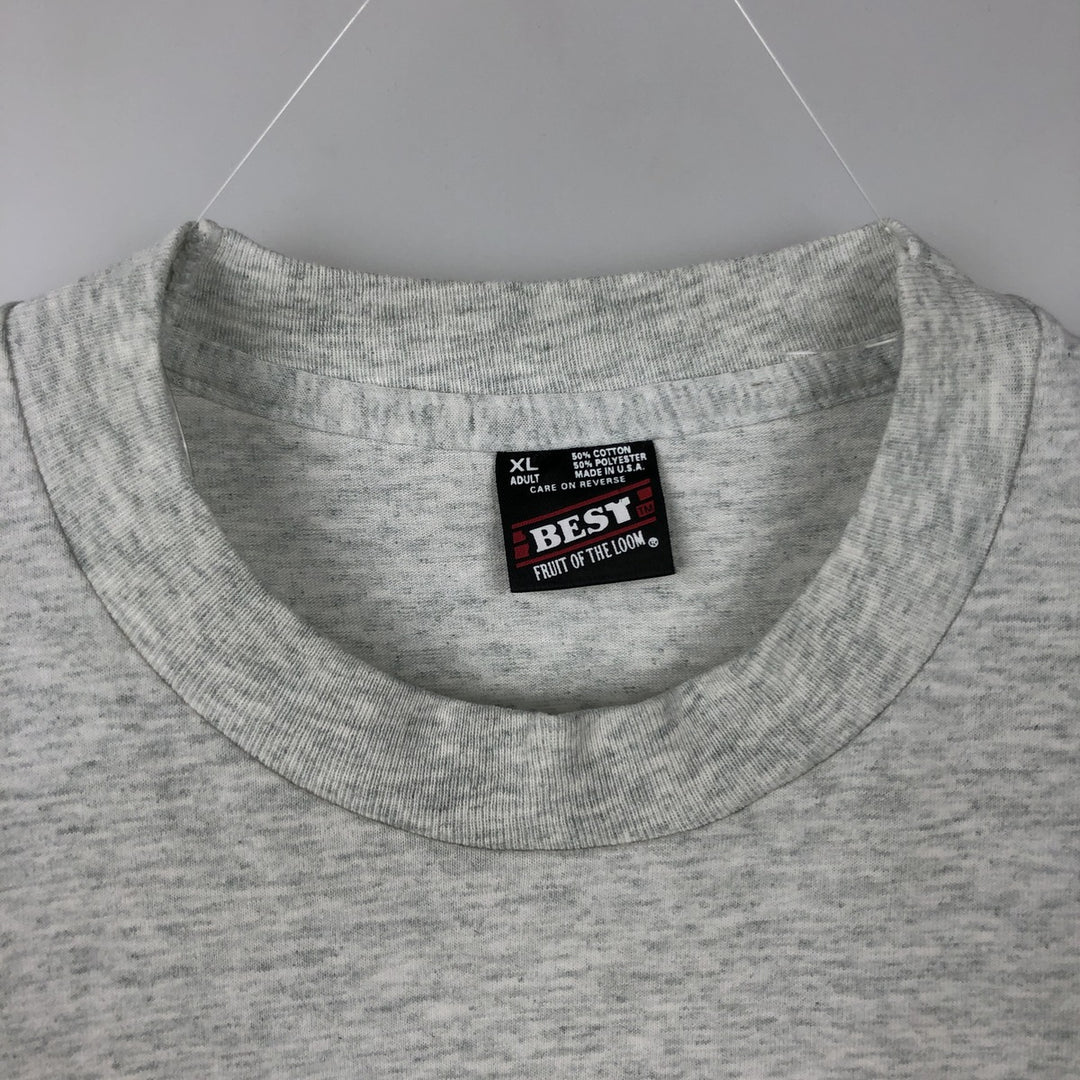 90'S Fruit of the Loom Best Printed T-shirt, Made in USA, Men's XL, Vintage cotton white type Vintage Second Hand