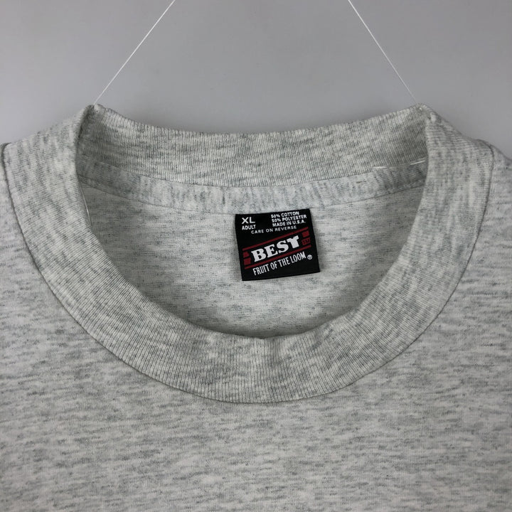 90'S Fruit of the Loom Best Printed T-shirt, Made in USA, Men's XL, Vintage cotton white type Vintage Second Hand