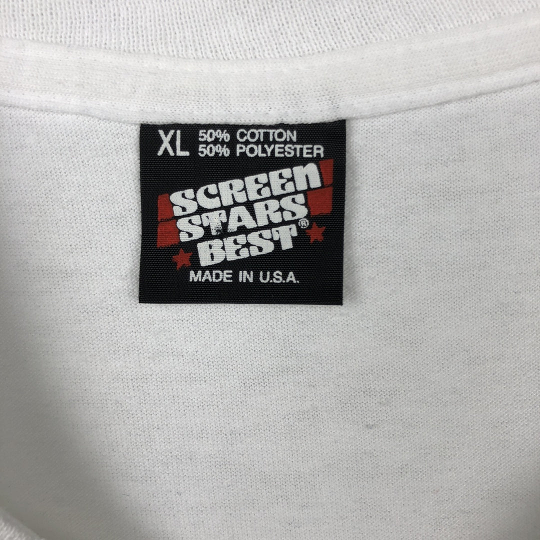 90'S Screen Stars Best Printed T-shirt Made in USA Men's XL Vintage cotton white type Vintage Second Hand