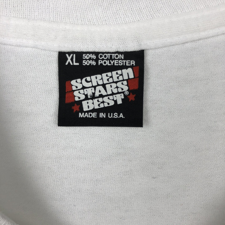 90'S Screen Stars Best Printed T-shirt Made in USA Men's XL Vintage cotton white type Vintage Second Hand