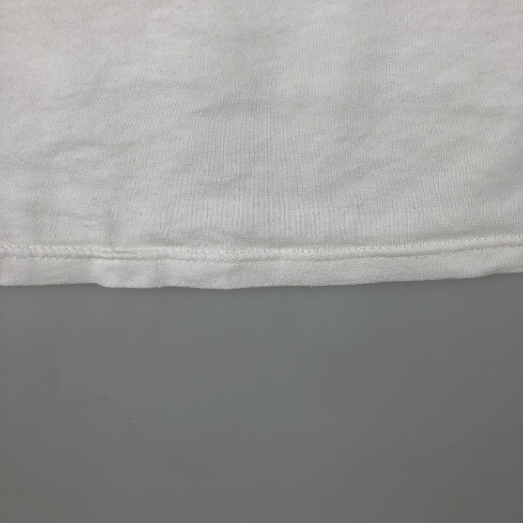 90'S Jerzees American flag print T-shirt, Made in USA, Men's XL equivalent, Vintage cotton white type Vintage Second Hand