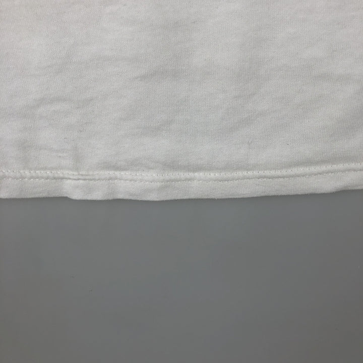 90'S Jerzees American flag print T-shirt, Made in USA, Men's XL equivalent, Vintage cotton white type Vintage Second Hand