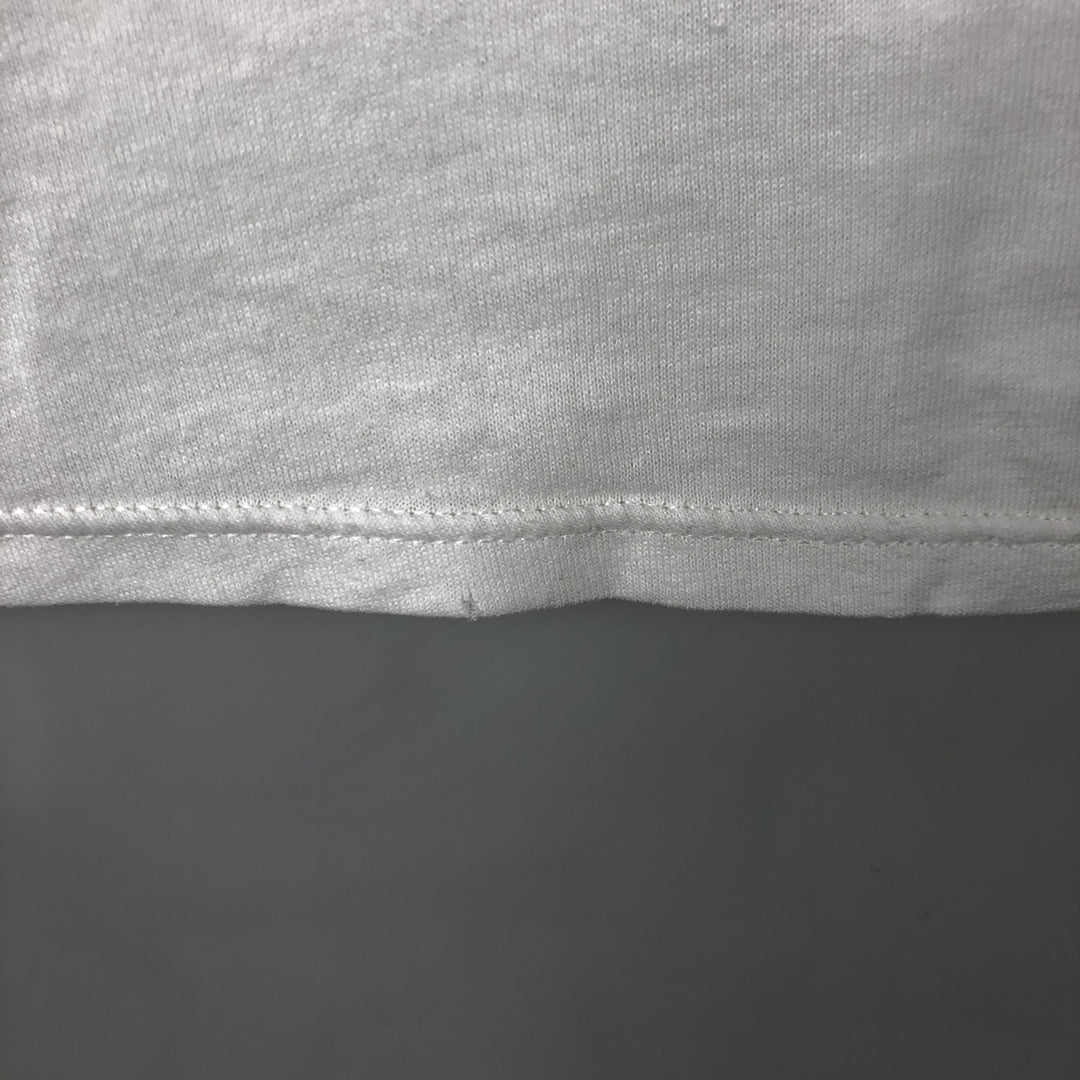 90'S Jerzees American flag print T-shirt, Made in USA, Men's XL equivalent, Vintage cotton white type Vintage Second Hand